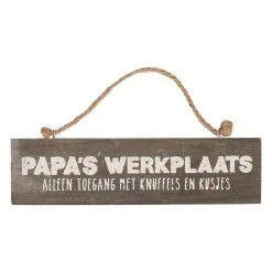 Wauw Houten Tuinladder Met Tekst “In Deze Mancave”