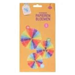 4 Het Moment Verjaardagskaars 3 7 4 Het Moment Verjaardagskaars 3 -Schminke Speciaalzaak Regenboog papieren bloemen 2