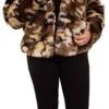 Party Xplosion Bontjas Carnaval Camouflage Dames -Schminke Speciaalzaak bontjas carnaval camouflage dames
