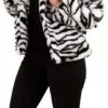 Party Xplosion Bontjas Carnaval Zebra Dames -Schminke Speciaalzaak bontjas carnaval zebra dames