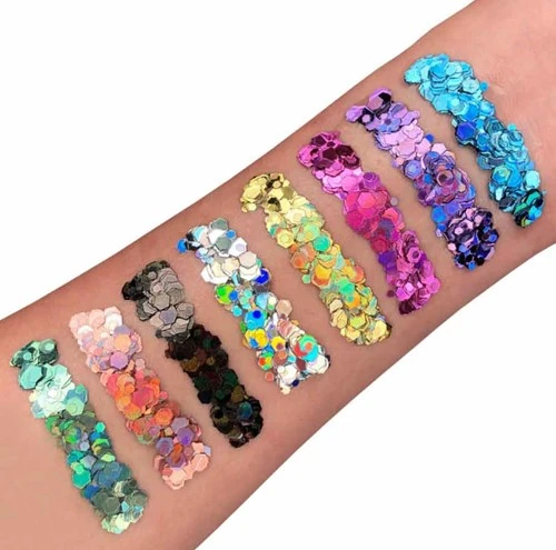Moon Creations Chunky Glitter Gel Holographic Rose Goud 5 Moon Creations Chunky Glitter Gel Holographic Rose Goud - Afbeelding 3