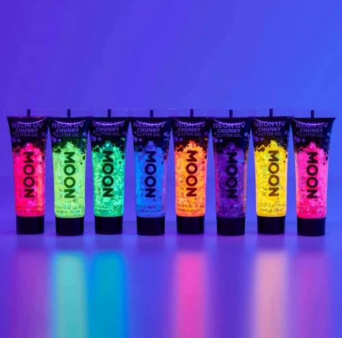 Moon Creations Chunky Glitter Gel Neon Blauw 5 Moon Creations Chunky Glitter Gel Neon Blauw - Afbeelding 3