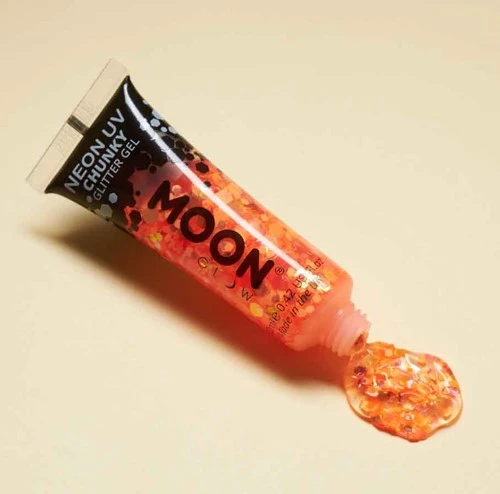 Moon Creations Chunky Glitter Gel Neon Oranje 3 Moon Creations Chunky Glitter Gel Neon Oranje
