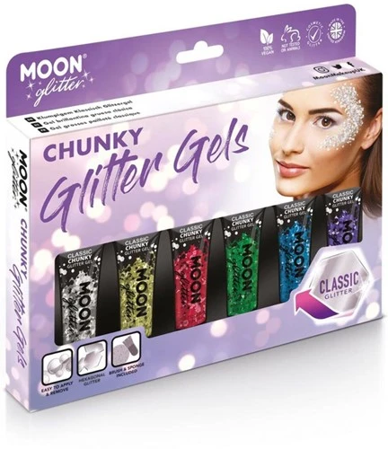 Moon Creations Chunky Glitter Gels Classic Voordeelset 3 Moon Creations Chunky Glitter Gels Classic Voordeelset