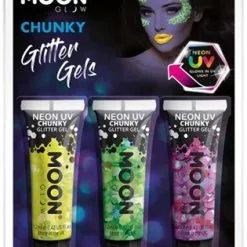 Moon Creations Chunky Glitter Gels Neon Geel Groen Paars