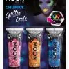 Moon Creations Chunky Glitter Gels Neon Roze Oranje Blauw -Schminke Speciaalzaak chunky glitter gels neon roze oranje blauw