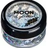 Moon Creations Chunky Glitter Holographic Zilver 2 Moon Creations Chunky Glitter Holographic Zilver -Schminke Speciaalzaak chunky glitter holographic zilver
