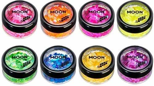 Moon Creations Chunky Glitter Neon UV Blauw 4 Moon Creations Chunky Glitter Neon UV Blauw - Afbeelding 2