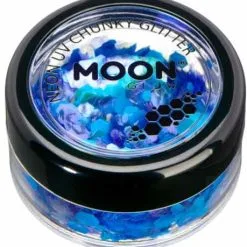 Moon Creations Chunky Glitter Neon UV Blauw