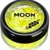 Moon Creations Chunky Glitter Neon UV Geel -Schminke Speciaalzaak chunky glitter neon uv geel