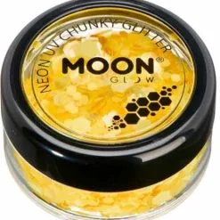 Moon Creations Chunky Glitter Neon UV Goud Geel
