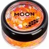 Moon Creations Chunky Glitter Neon UV Oranje -Schminke Speciaalzaak chunky glitter neon uv oranje