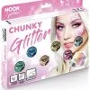Moon Creations Chunky Glitter Set Met Losse Gel 2 Moon Creations Chunky Glitter Set Met Losse Gel -Schminke Speciaalzaak chunky glitter set met losse gel