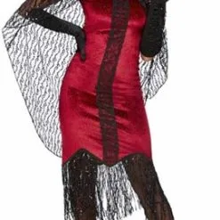 Smiffy's Deluxe Vampier Halloween Dames Kostuum