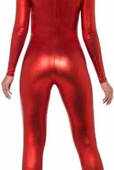 Fever Catsuit Dames Rood -Schminke Speciaalzaak fever catsuit dames rood 3