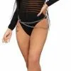 Fever Long Sleeve Striped Bodysuit -Schminke Speciaalzaak fever long sleeve striped bodysuit