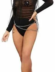 Fever Long Sleeve Striped Bodysuit