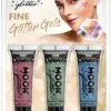 Moon Creations Fine Glitter Gels Roze Groen Blauw -Schminke Speciaalzaak fine glitter gels roze groen blauw