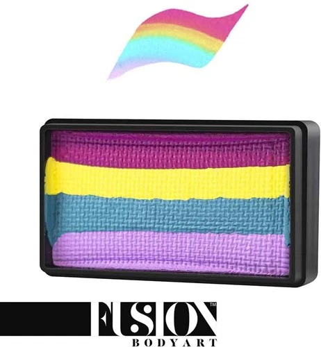 FUSION BODY ART Fusion Splitcake Schmink Spring Rainbow 30 Gram 4 FUSION BODY ART Fusion Splitcake Schmink Spring Rainbow 30 Gram - Afbeelding 2