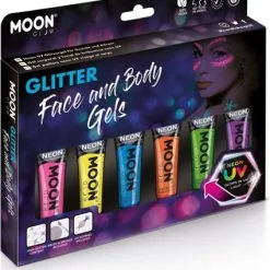 Moon Creations Glitter Face En Body Gels Neon UV Voordeelset