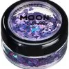 Moon Creations Glitter Shapes Holographic Paars 1 Moon Creations Glitter Shapes Holographic Paars -Schminke Speciaalzaak glitter shapes holographic paars