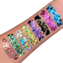 Moon Creations Glitter Shapes Holographic Rose Goud -Schminke Speciaalzaak glitter shapes holographic rose goud 2