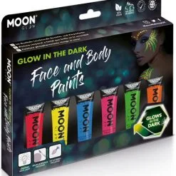 Moon Creations Glow In The Dark Face En Body Paint Voordeelpakket