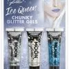 Moon Creations Ice Queen Chunky Glitter Gels Zilver Wit Blauw 1 Moon Creations Ice Queen Chunky Glitter Gels Zilver Wit Blauw -Schminke Speciaalzaak ice queen chunky glitter gels zilver wit blauw