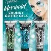 Moon Creations Mermaid Chunky Glitter Gels Groen Blauw Zilver