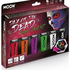 Moon Creations Sugar Skull Neon UV Face En Body Paint Set