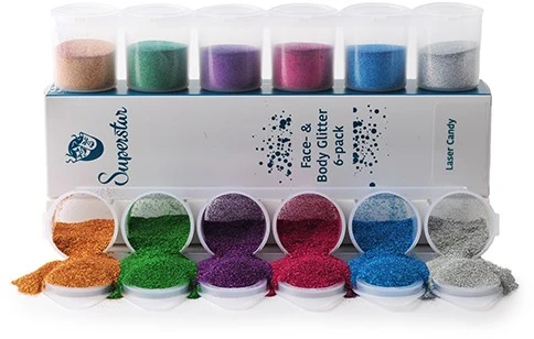 Superstar Fijne Glitter Sixpack Laser Candy 3 Superstar Fijne Glitter Sixpack Laser Candy